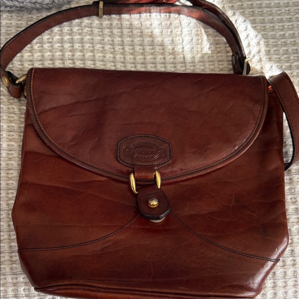 Oroton Rich Brown Leather Bag